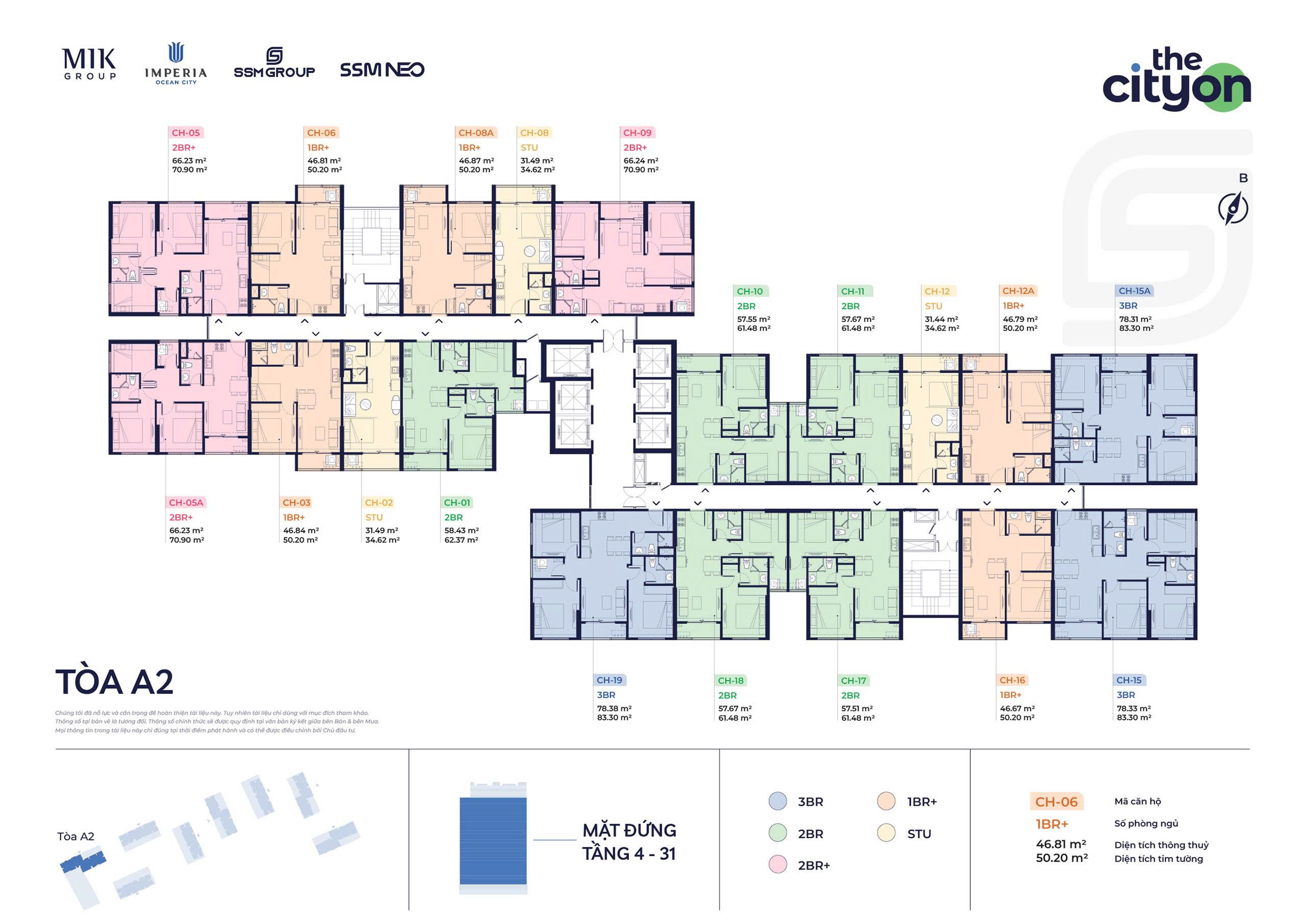 Layout căn hộ, Mặt đứng tầng 4–31